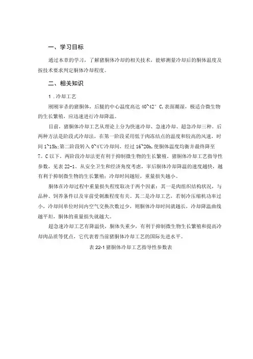 猪屠宰加工工培训 22.冷却