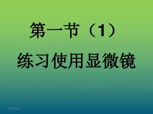 人教版七年级生物上册第二单元1.1《练习使用显微镜》第一课时  课件 (共19张PPT)