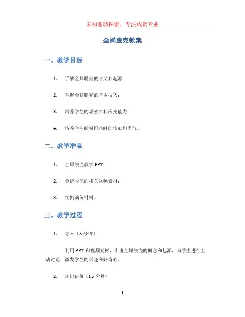 金蝉脱壳教案(1)