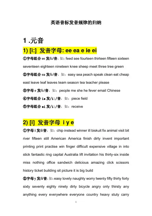 英语音标发音规律(初学者很适用)