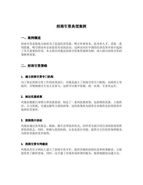 招商引资典型案例