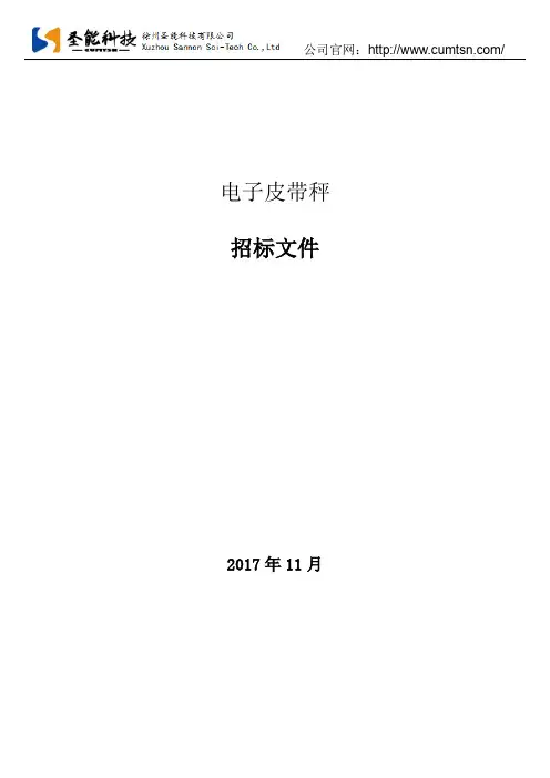 电子皮带秤招标文件