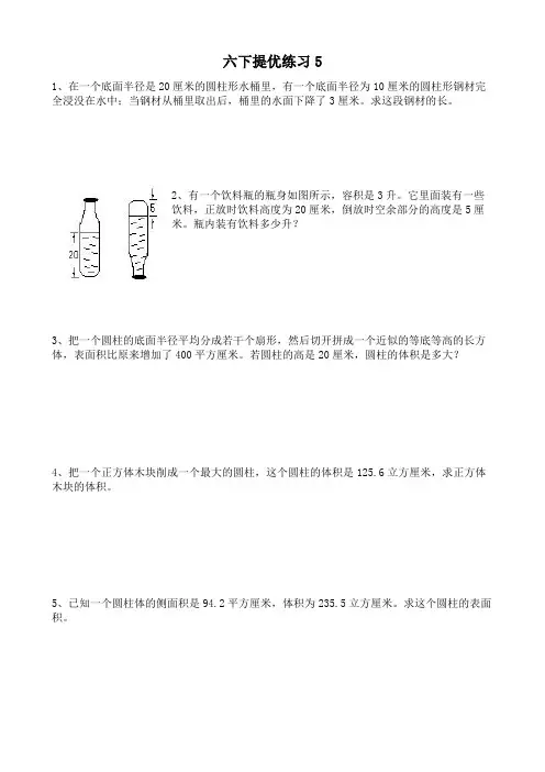 六下提优练习5