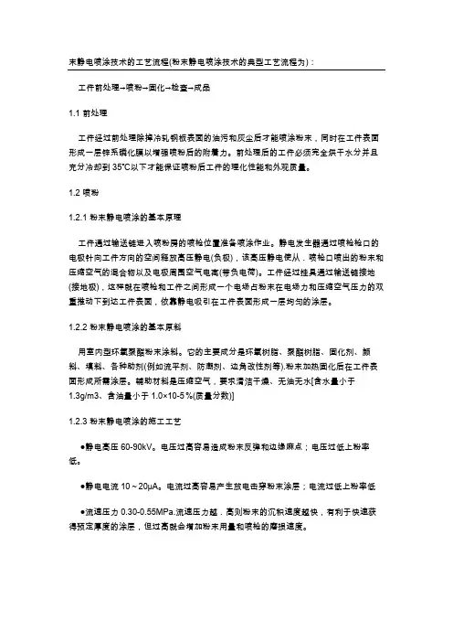 静电喷涂工艺流程