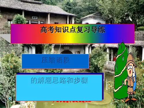 高考复习压缩语段的解题思路和步骤ppt