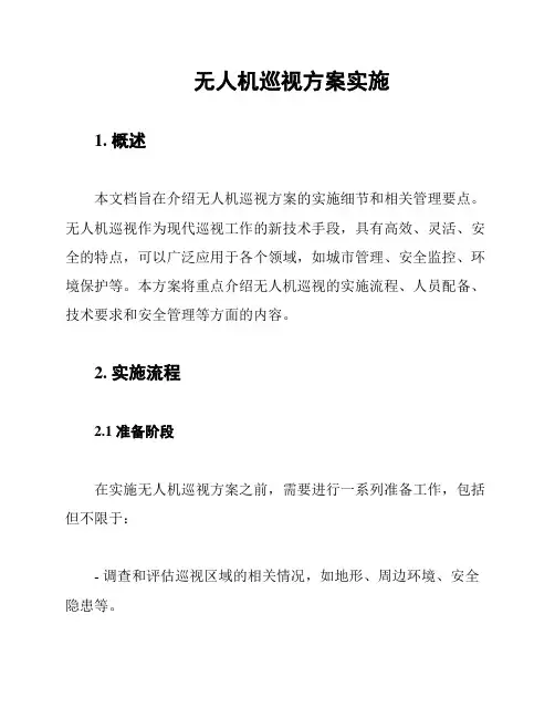 无人机巡视方案实施
