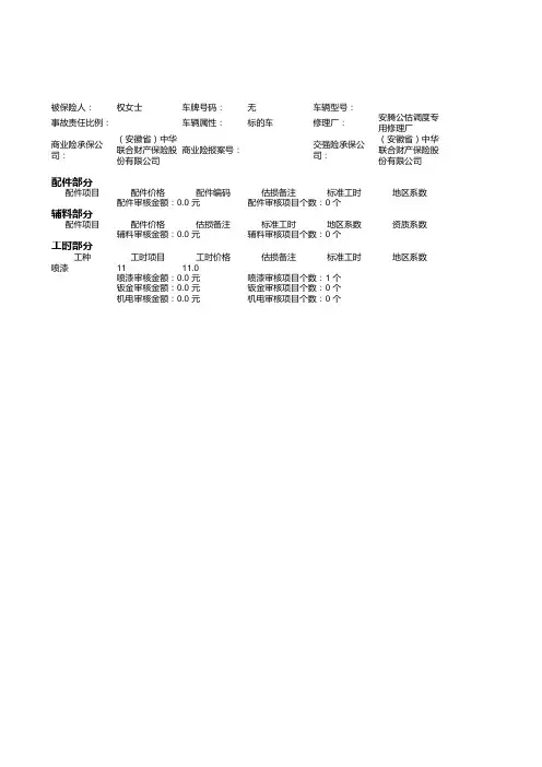 定损单