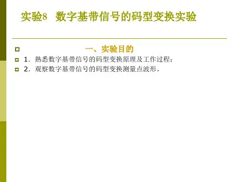 实验8   数字基带信号的码型变换