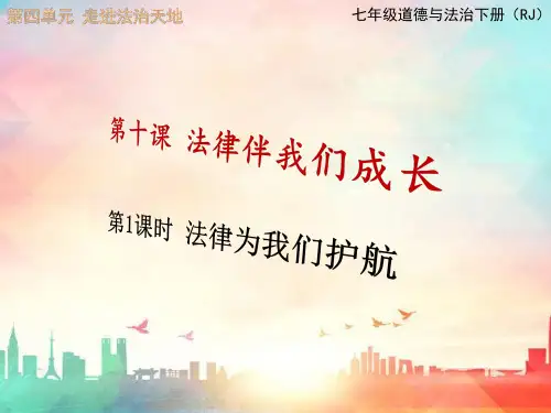 人教部编版七年级道德与法治下册课件 第四单元 走进法治天地 第十课 法律伴我们成长  法律为我们护航