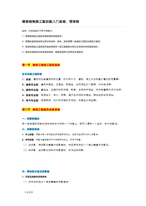建筑结构施工图识图入门总结,很详细