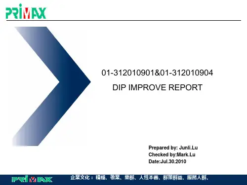 DIP IMPROVE REPORT -制程改善总结报告 SMT工序