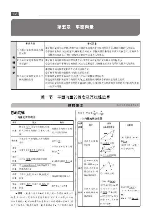 高中数学-平面向量(含详细答案)