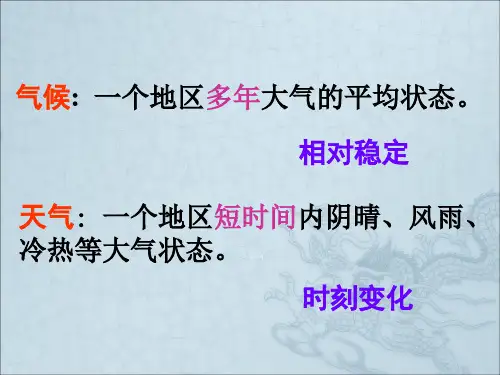 几种重要的天气系统——气团和锋PPT课件 人教课标版