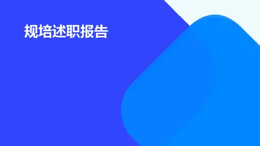 规培述职报告PPT