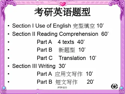 《考研英语题型》PPT课件