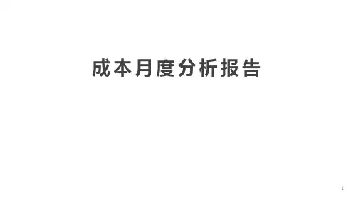 成本管控中心月度报表模板