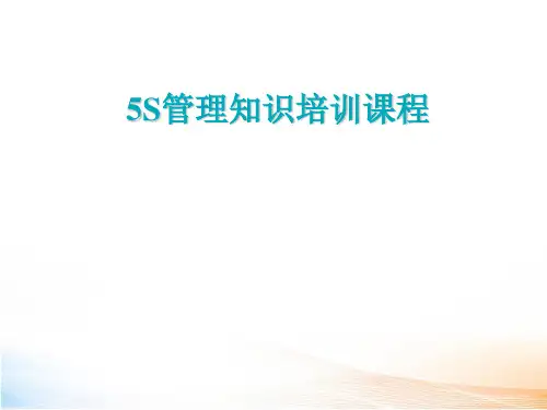 最新5S管理知识培训课程(85页)