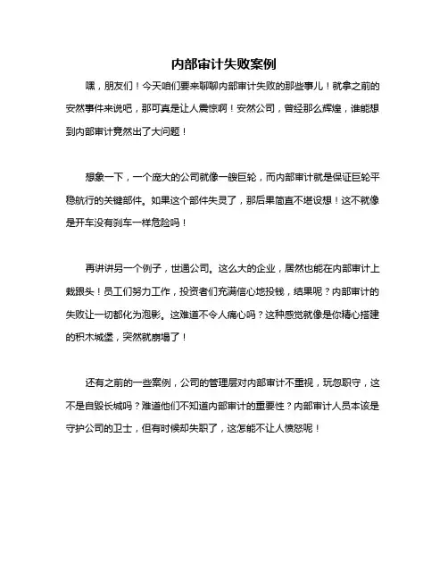 内部审计失败案例