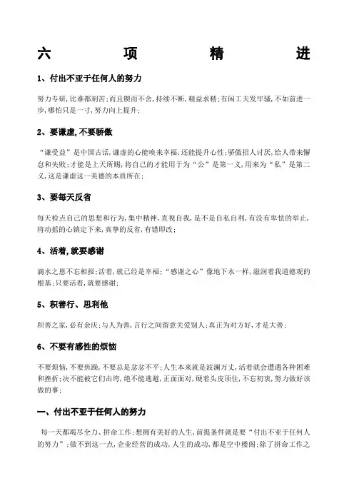 六项精进稻盛和夫