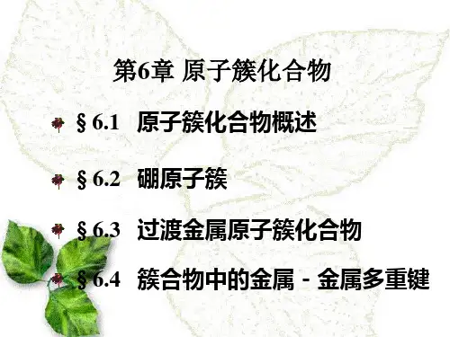 大连理工无机化学 第六章原子簇化合物