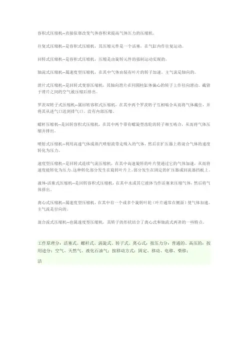 容积式压缩机