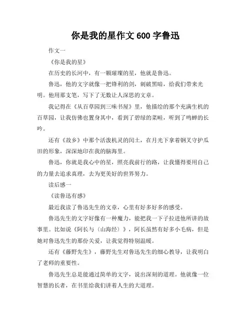你是我的星作文600字鲁迅