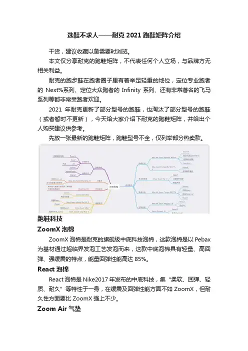 选鞋不求人——耐克2021跑鞋矩阵介绍