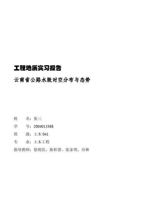 工程地质报告-完整模板