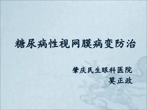 糖尿病性视网膜病变防治ppt课件