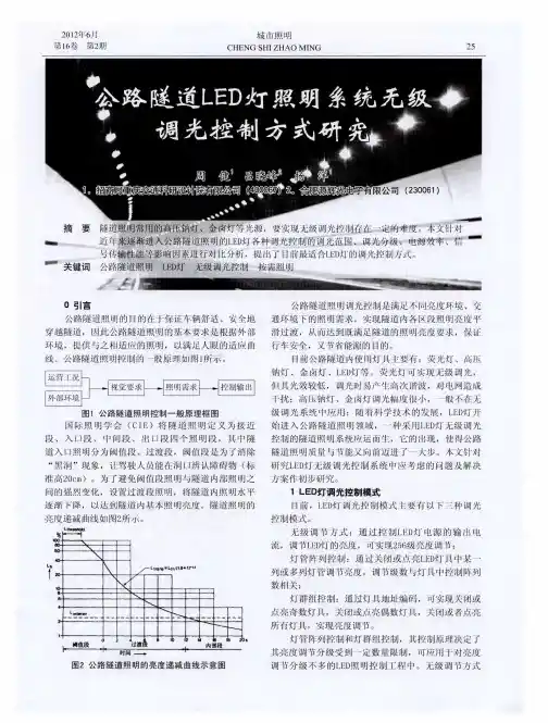 公路隧道LED灯照明系统无级调光控制方式研究