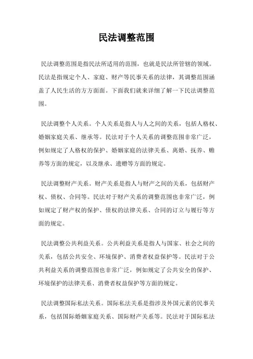民法调整范围