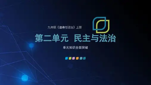 第二单元民主与法治复习课件2021-2022学年部编版道德与法治九年级上册