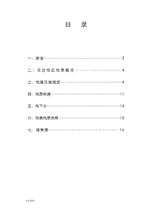 南京工业大学工程地质实习报告