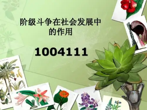 阶级斗争在社会发展中1