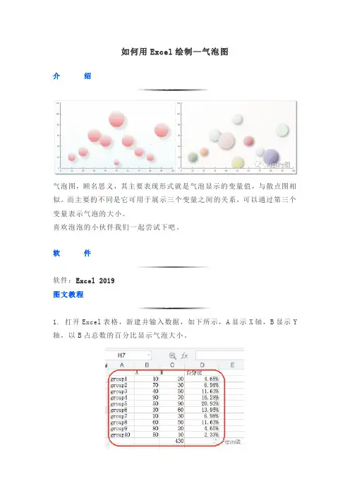如何用Excel绘制气泡图