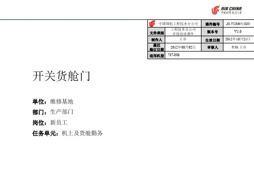 737NG课件 开关货舱门