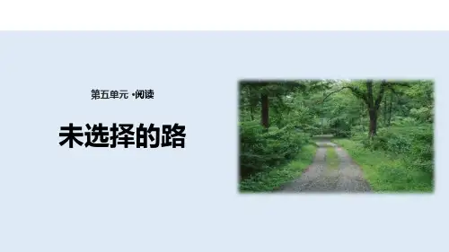 《未选择的路》PPT课件