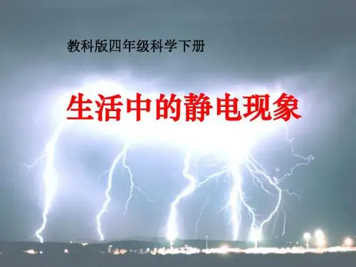 生活中的静电现象_电PPT优秀课件