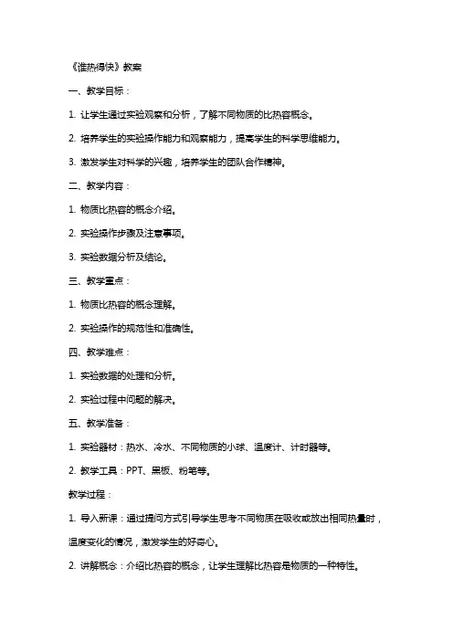 《谁热得快》教案