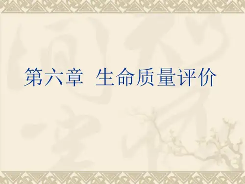第6章%20%20生命质量评价