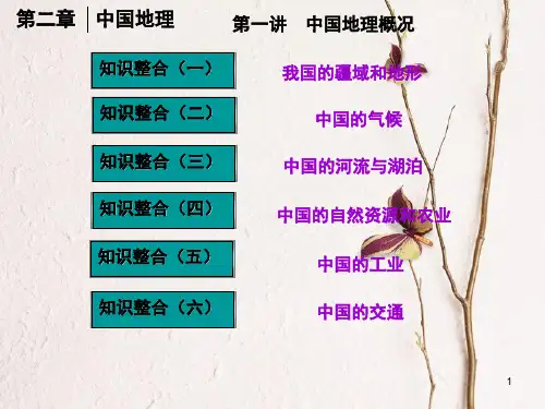 高三地理复习 第四部分 第二章 中国地理 第一讲 中国地理概况课件.ppt