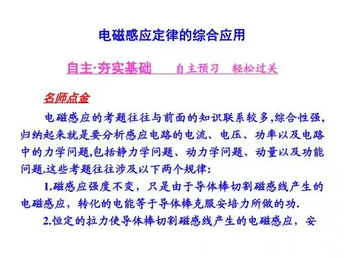 电磁感应定律的综合应用PPT课件 人教课标版