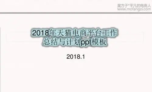2018年天猫电商平台工作总结与计划ppt模板
