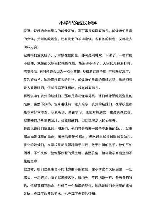 小学里的成长足迹