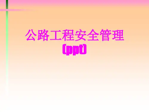公路工程安全管理(ppt)