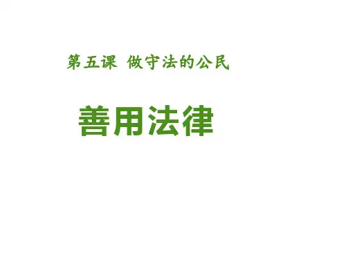 八年级道德与法治上册 (善用法律)课件