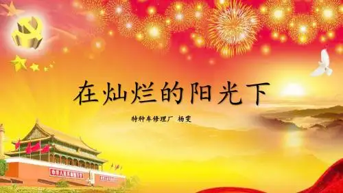 在灿烂的阳光下