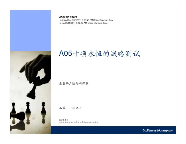 麦肯锡 十项永恒的战略测试