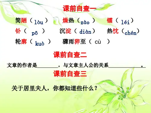 人教部编版八年级上第9课《美丽的颜色》课件 (共25张PPT)