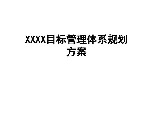 目标管理体系规划方案